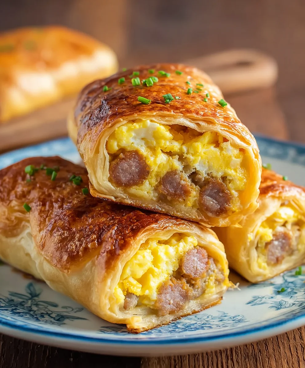Beef Sausage Egg Breakfast Roll-Ups-Quick Easy Treat