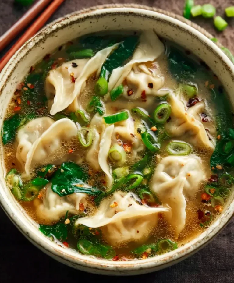 Easy Potsticker Soup Recipe-Beef Noodles Flavorful