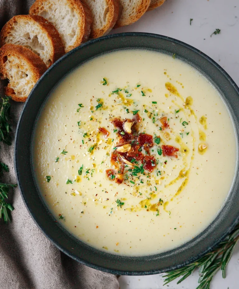 Easy Roasted Garlic Soup-Rich Flavor Comfort Bowl