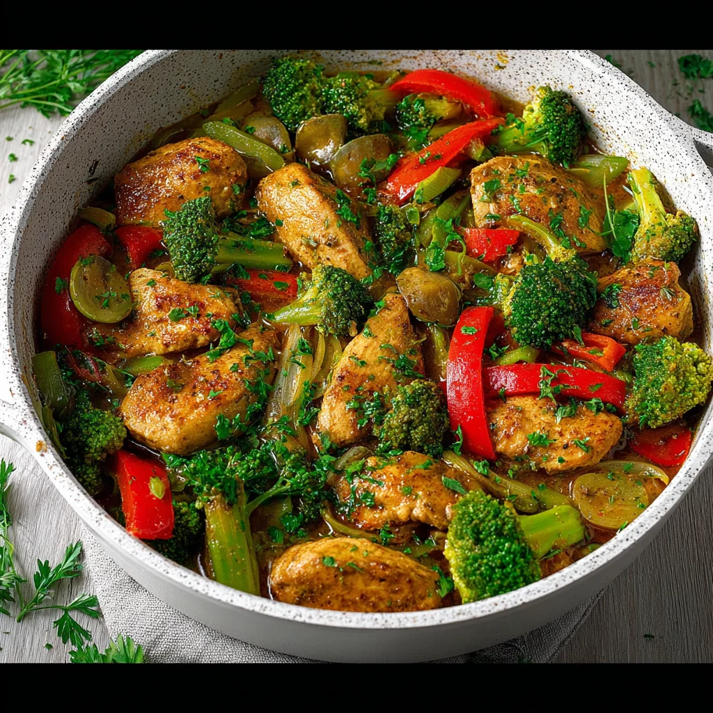 One Pot Chicken Vegetable Skillet Healthy Low Carb