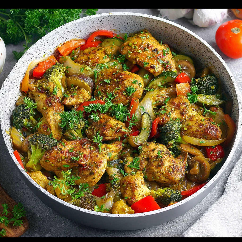 One Pot Chicken Vegetable Skillet Healthy Low Carb