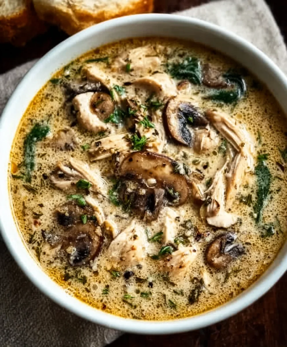 Rotisserie Chicken Mushroom Soup - Easy Comfort Dish
