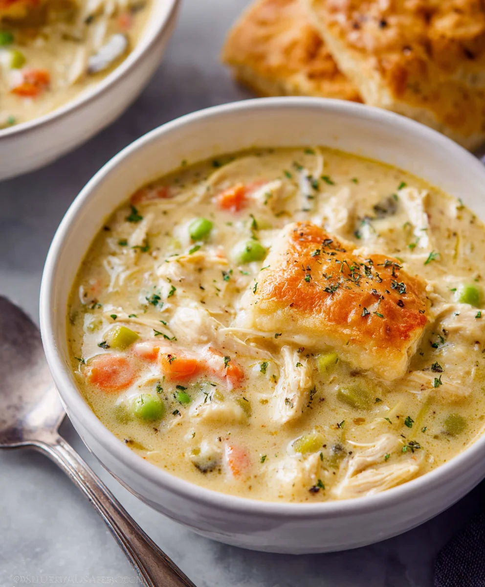 Easy Chicken Pot Pie Soup Recipe - Comfort Food