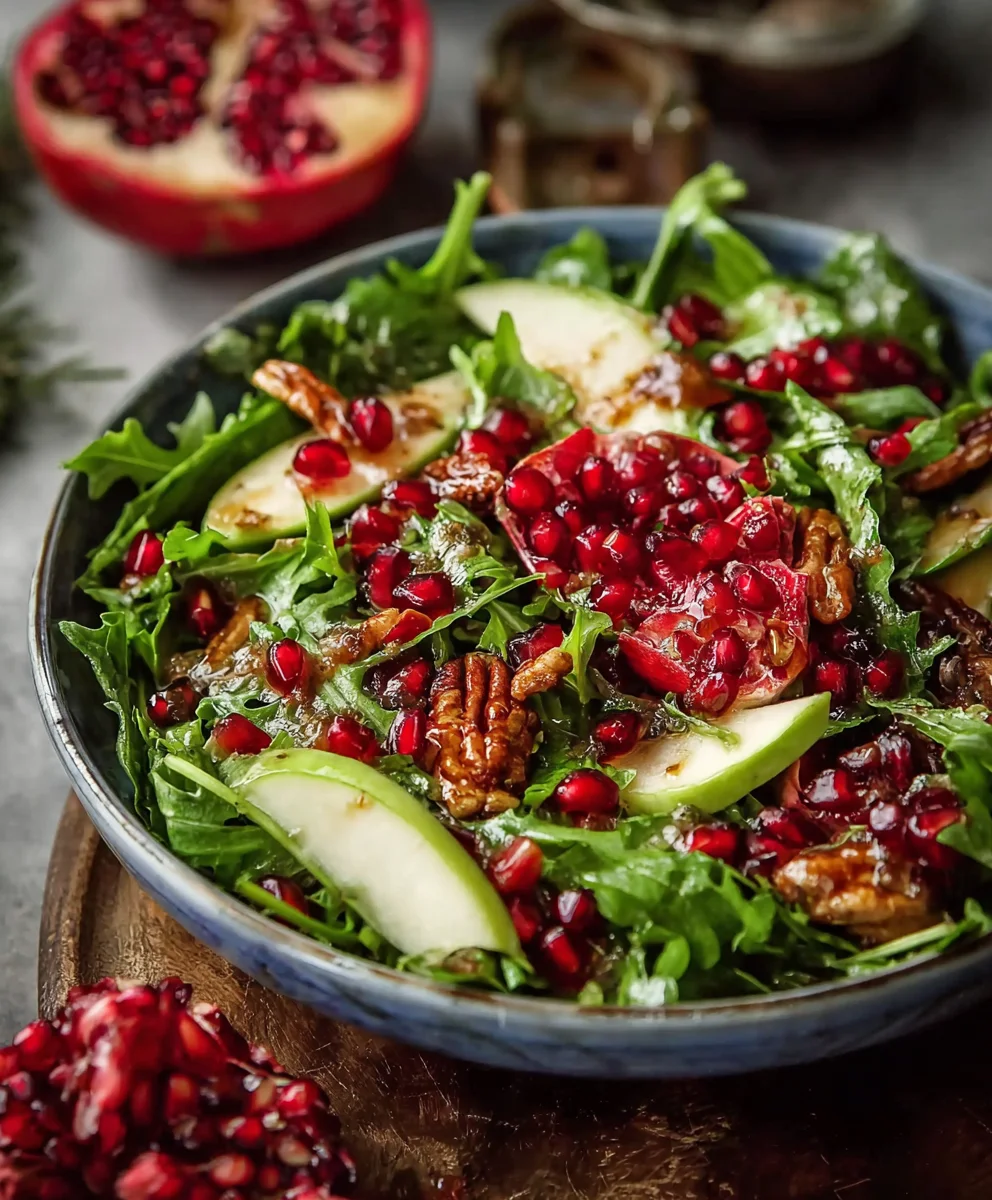 Pomegranate Christmas Beef Salad Honey Mustard Dressing