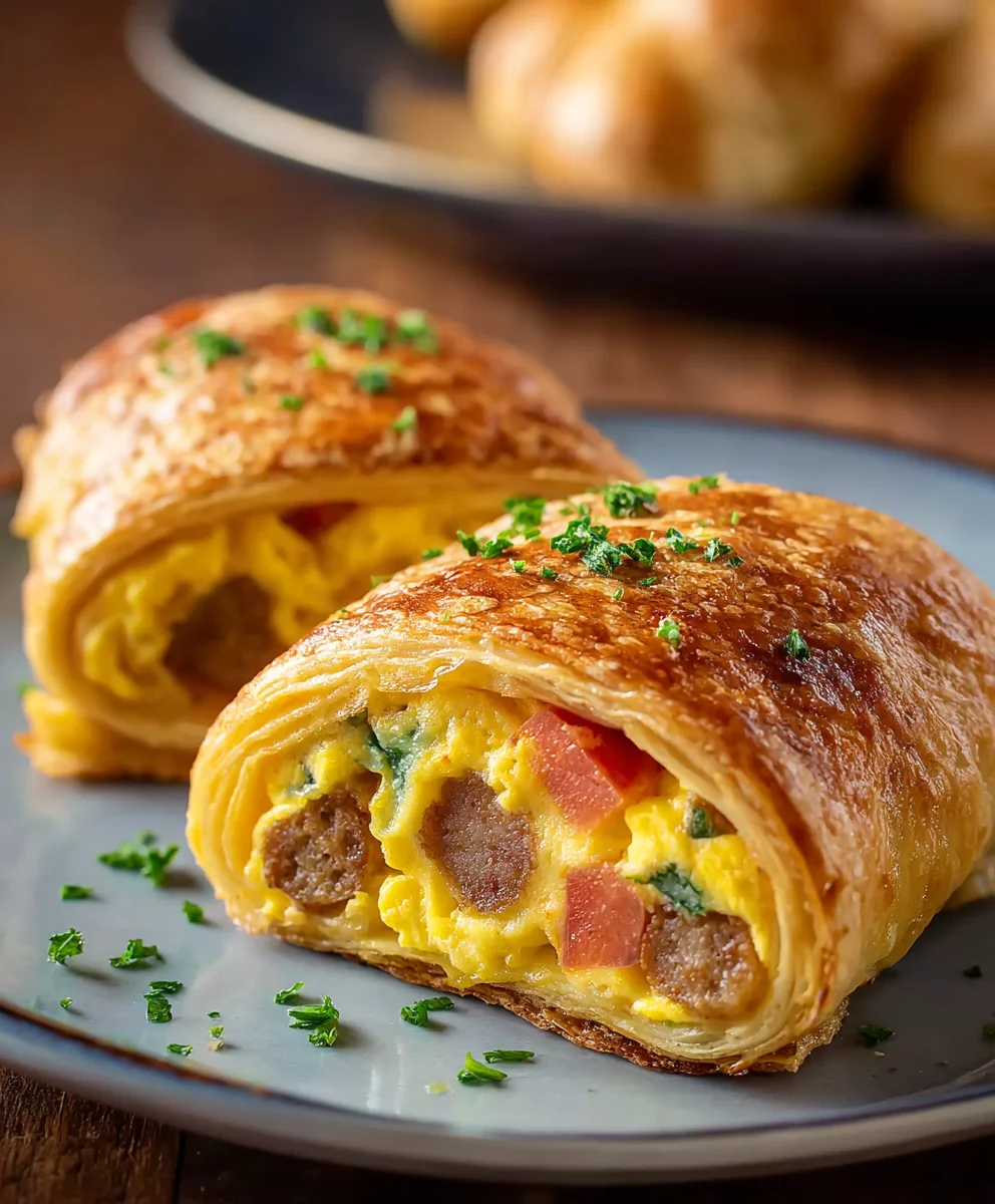 Beef Sausage Egg Breakfast Roll-Ups-Quick Easy Treat