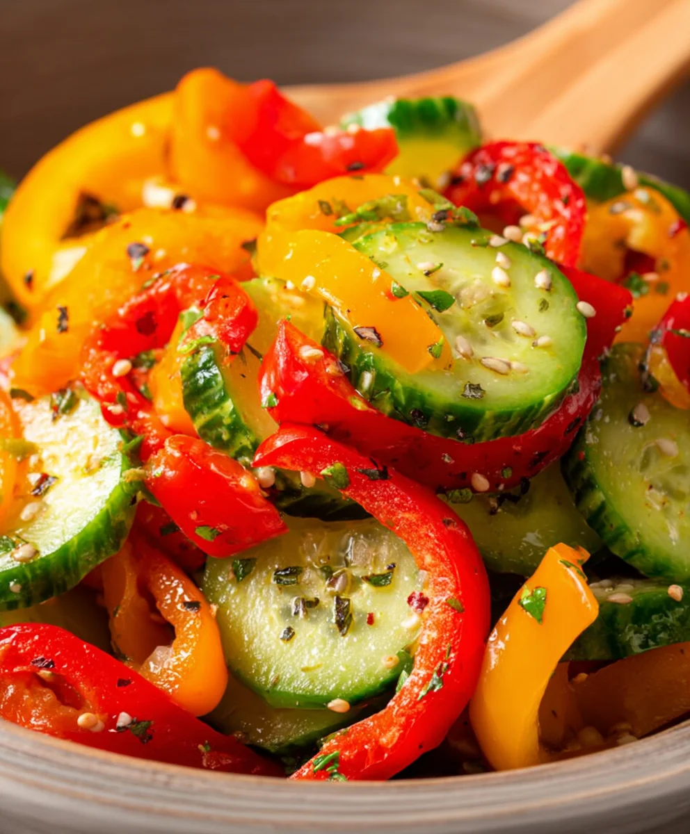 Refreshing Cucumber Sweet Pepper Salad Recipe