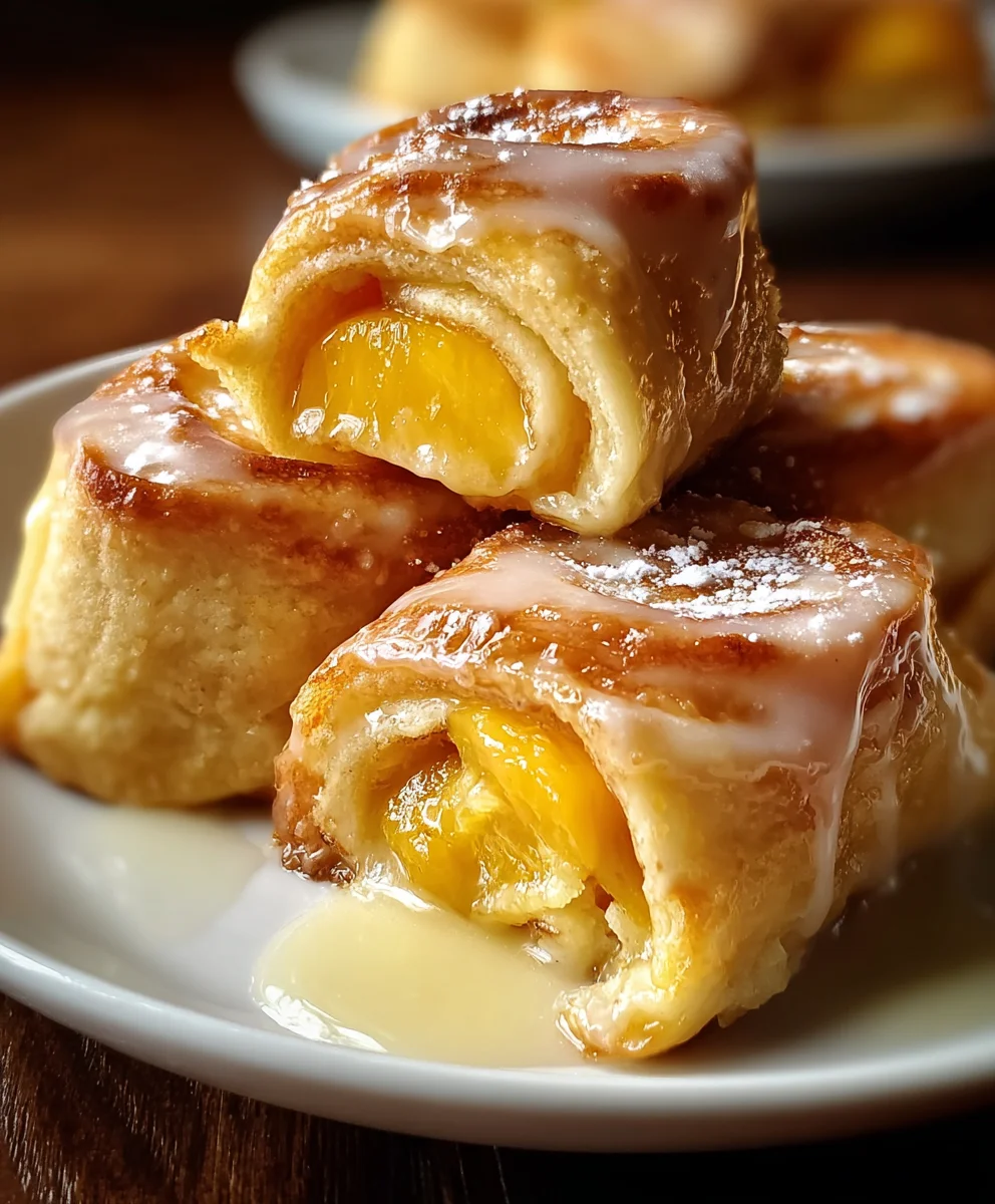 Peach Cheesecake Rolls-Sweet Dessert Recipe