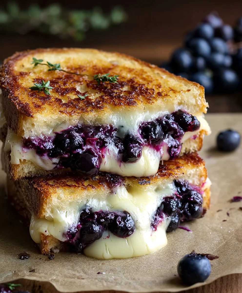 Blueberry White Cheddar Grilled Cheese Bliss