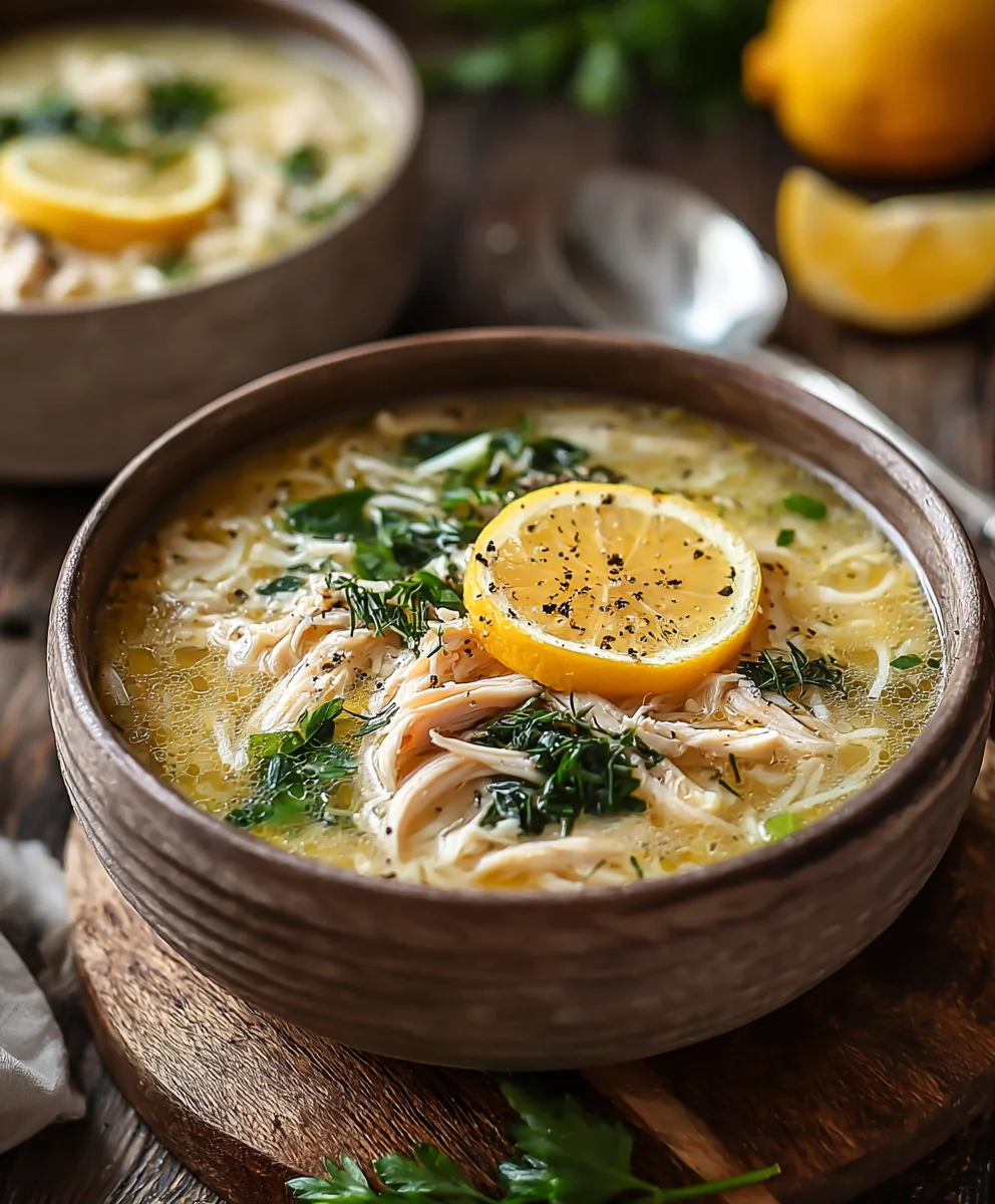 Greek Lemon Chicken Soup- Zesty & Comforting Recipe