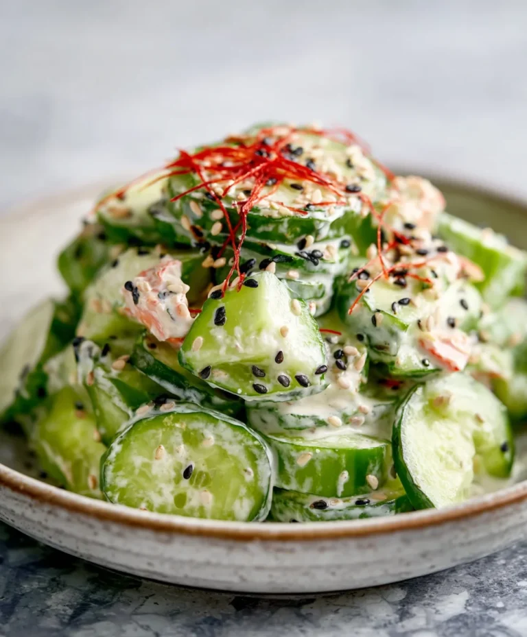 Easy California Roll Cucumber Salad-Fresh & Flavorful
