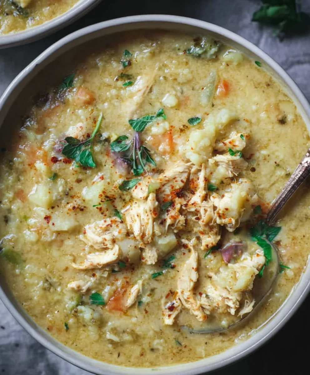 Minute Cauliflower Chicken Soup Anti Inflammatory