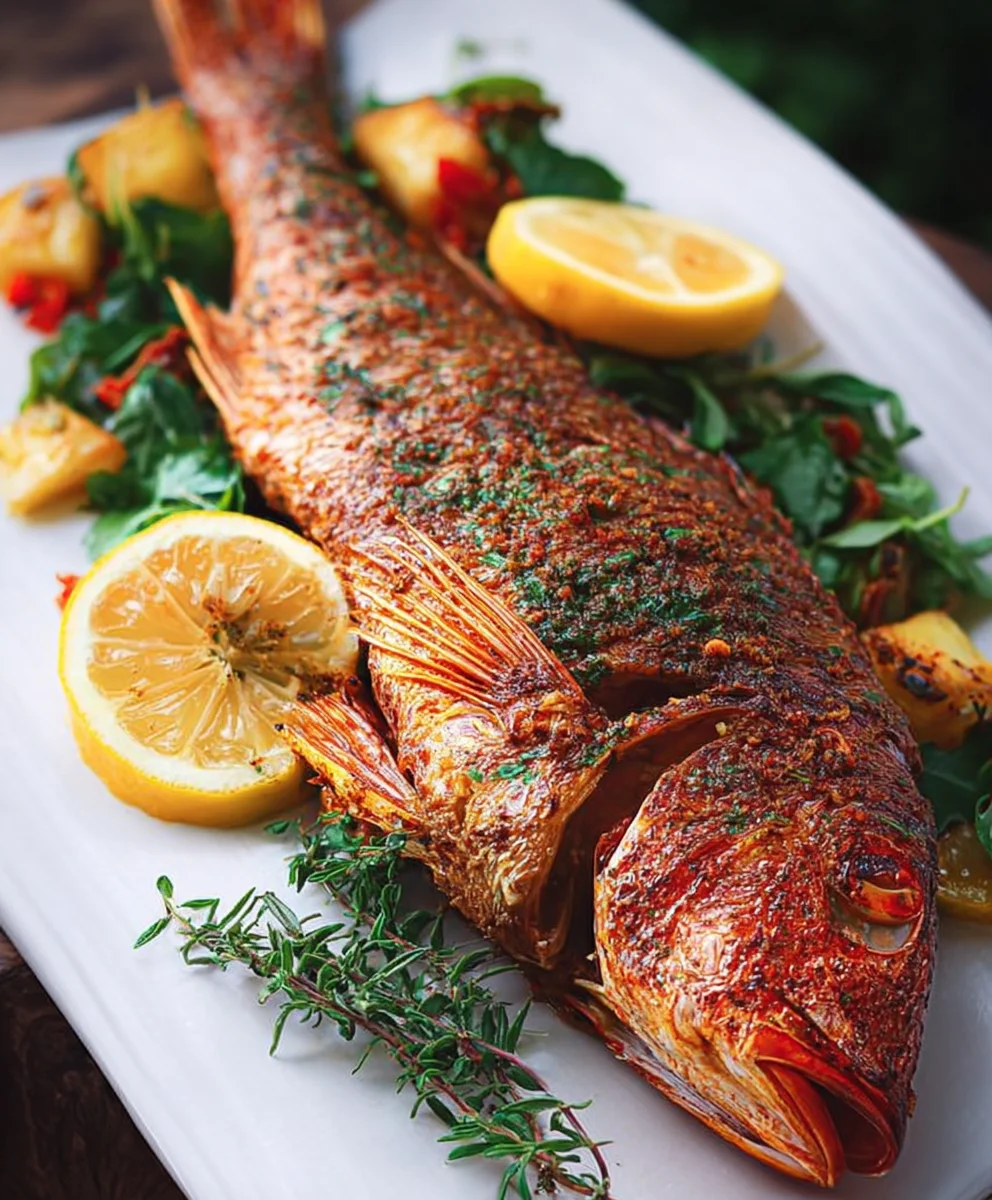 Oven-Baked Whole Yellowtail Snapper-Simple & Delicious