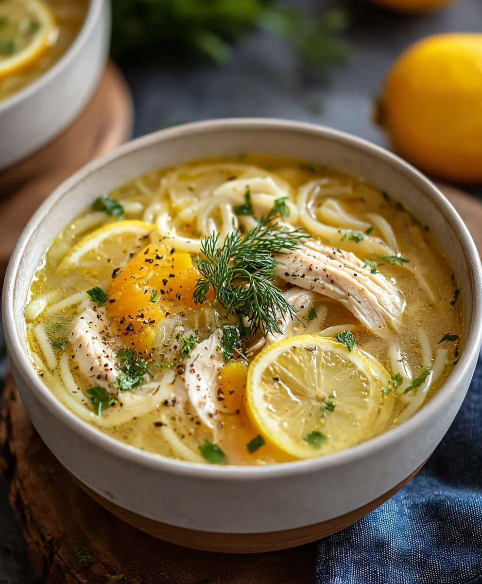 Greek Lemon Chicken Soup- Zesty & Comforting Recipe