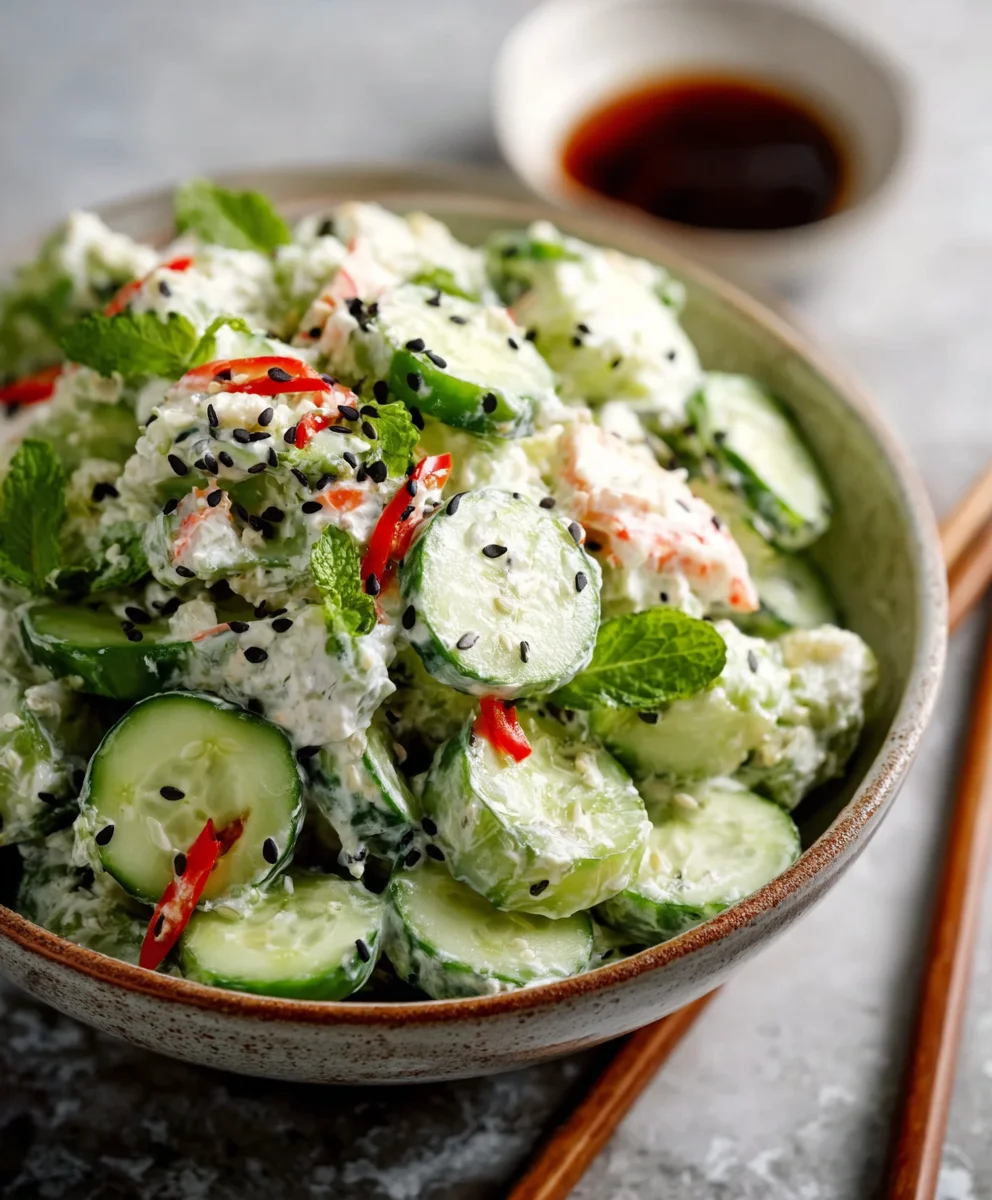 Easy California Roll Cucumber Salad-Fresh & Flavorful