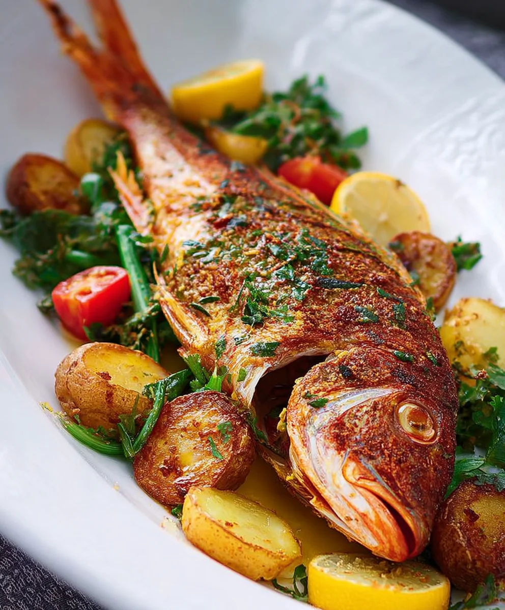 Oven-Baked Whole Yellowtail Snapper-Simple & Delicious