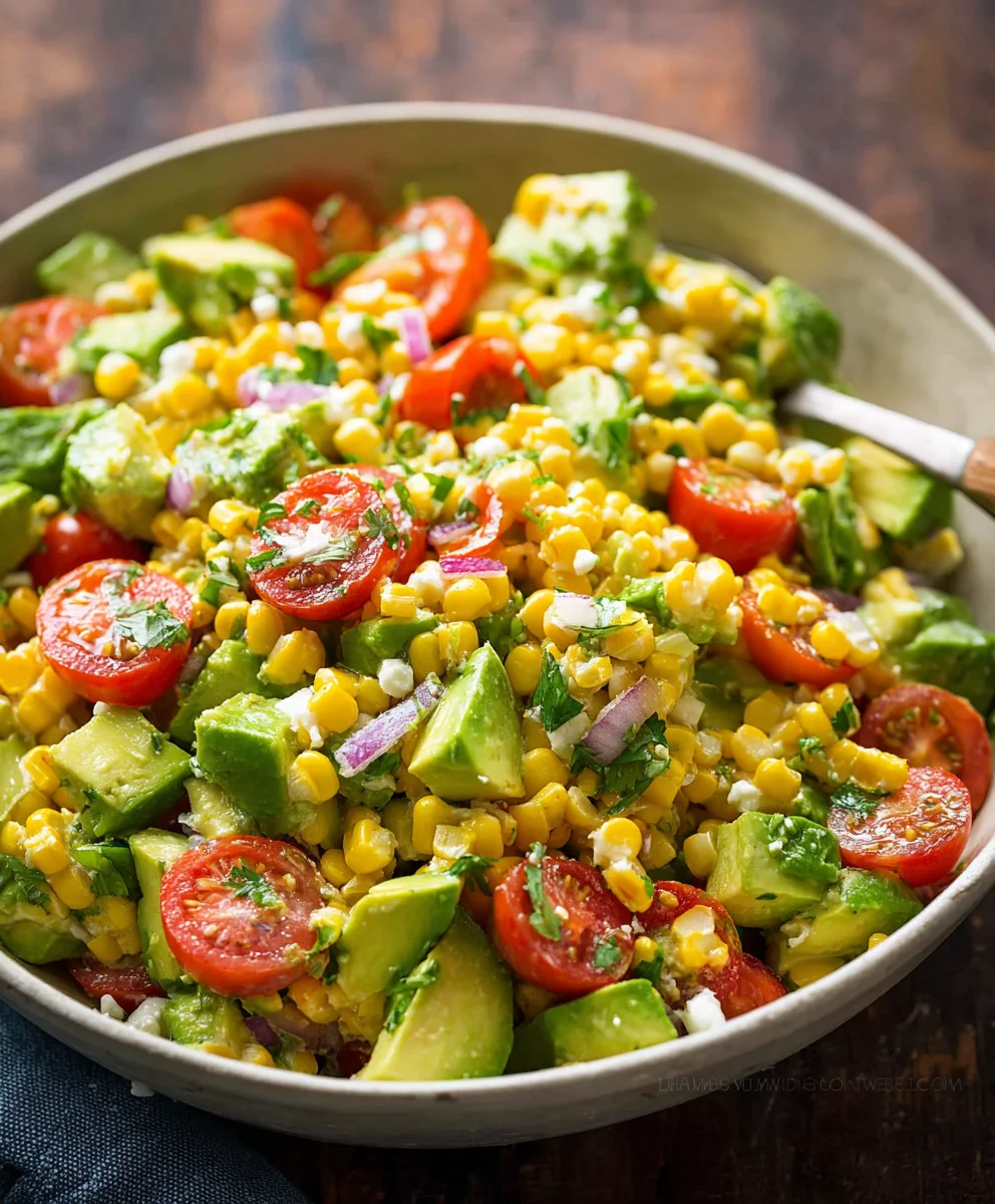 Fresh Avocado Corn Salad Recipe- Easy & Delicious