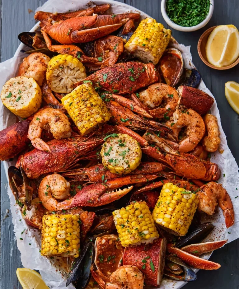 Spicy Garlic Butter Cajun Seafood Boil Recipe