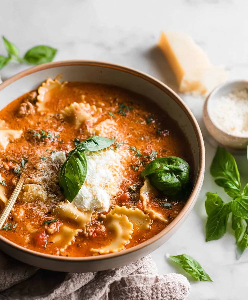 Easy Creamy Beef Lasagna Soup-Simple Comfort Food