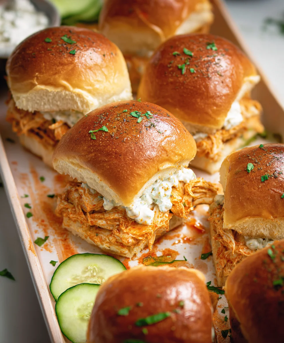 Spicy Buffalo Chicken Sliders- Quick & Easy Recipe