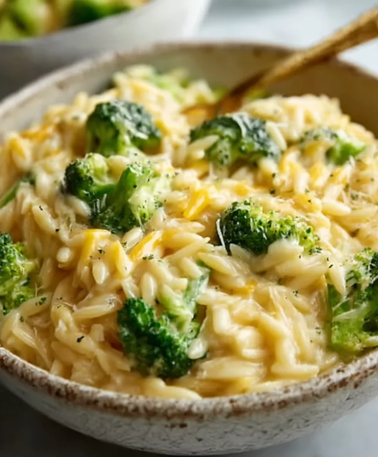 Creamy Broccoli Cheddar Orzo – Easy One-Pot Meal