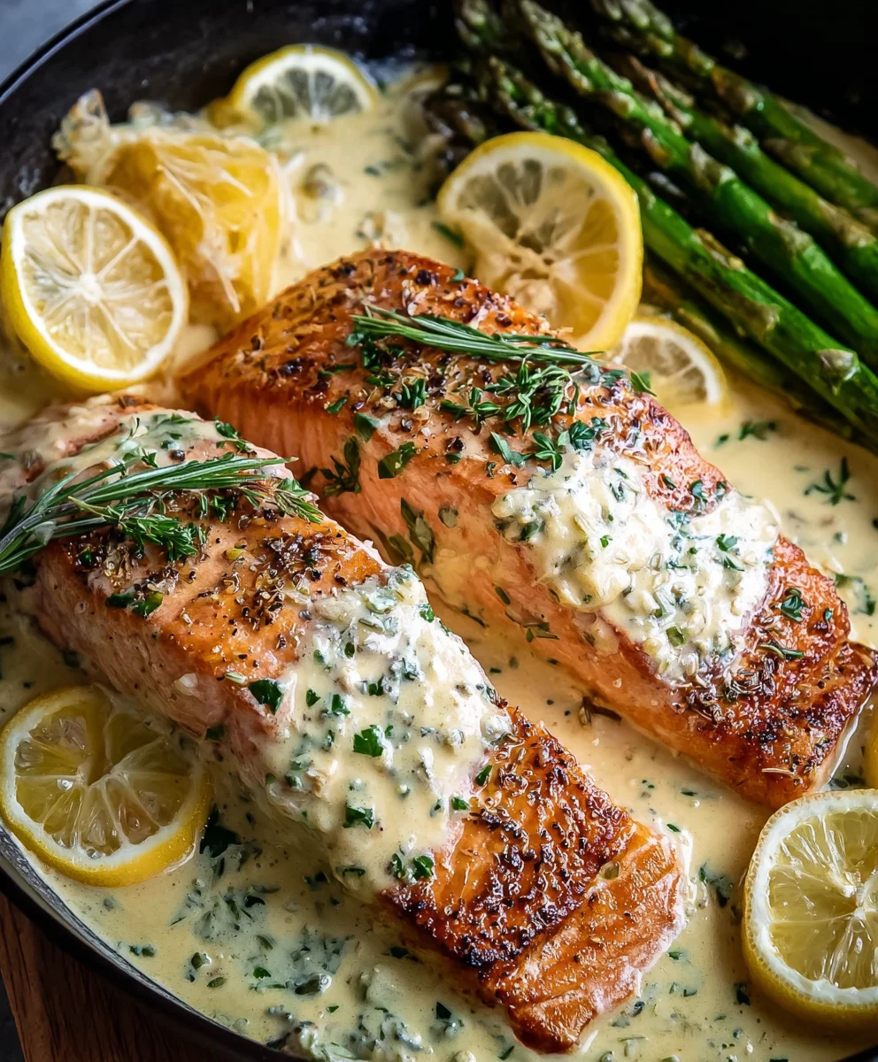 Creamy Lemon Butter Salmon-Quick & Easy Recipe
