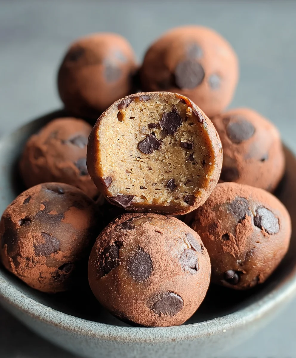 Brookie Protein Balls-Healthy No-Bake Treat