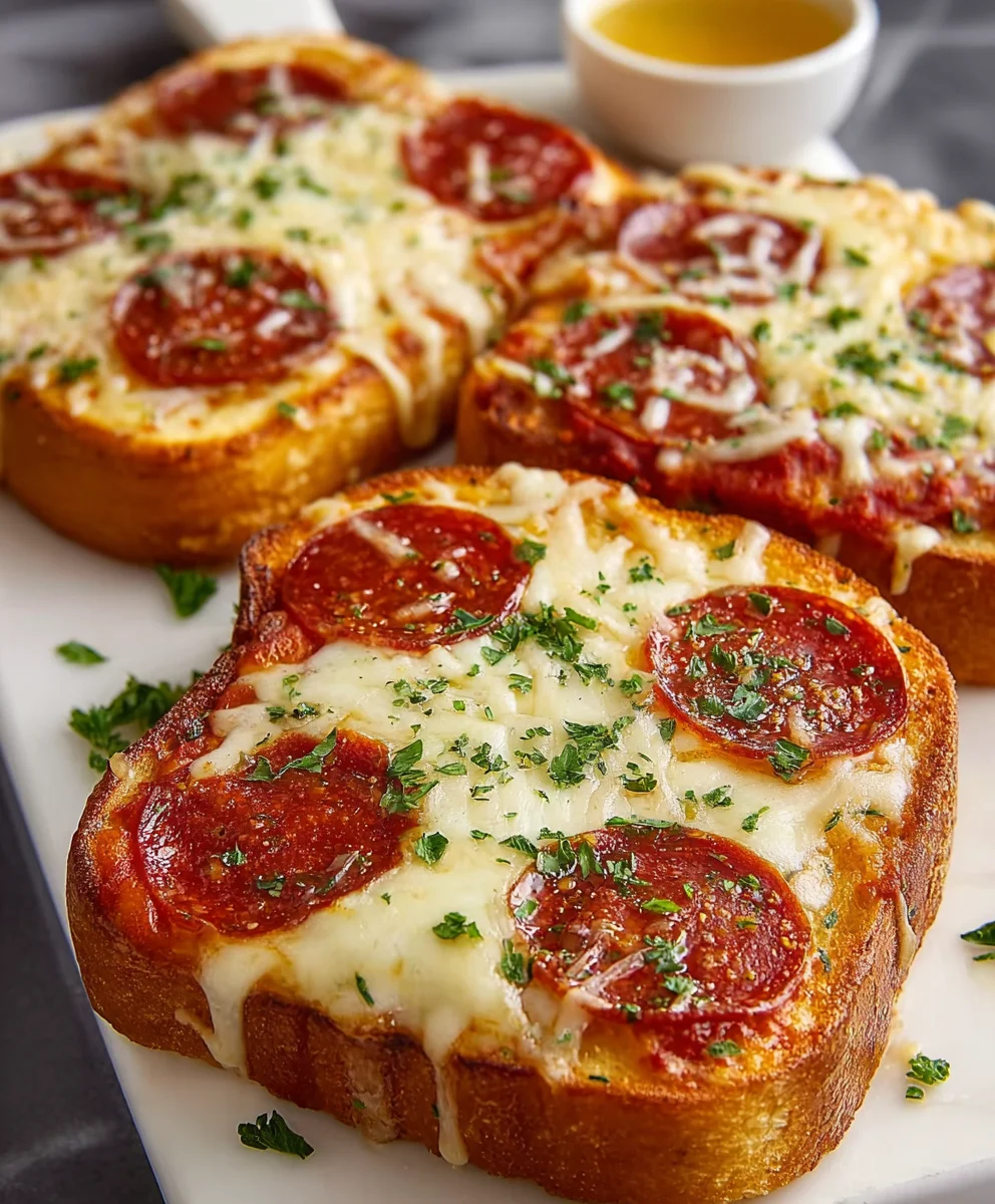 Texas Toast Garlic Bread Pizza Recipe-Quick & Easy