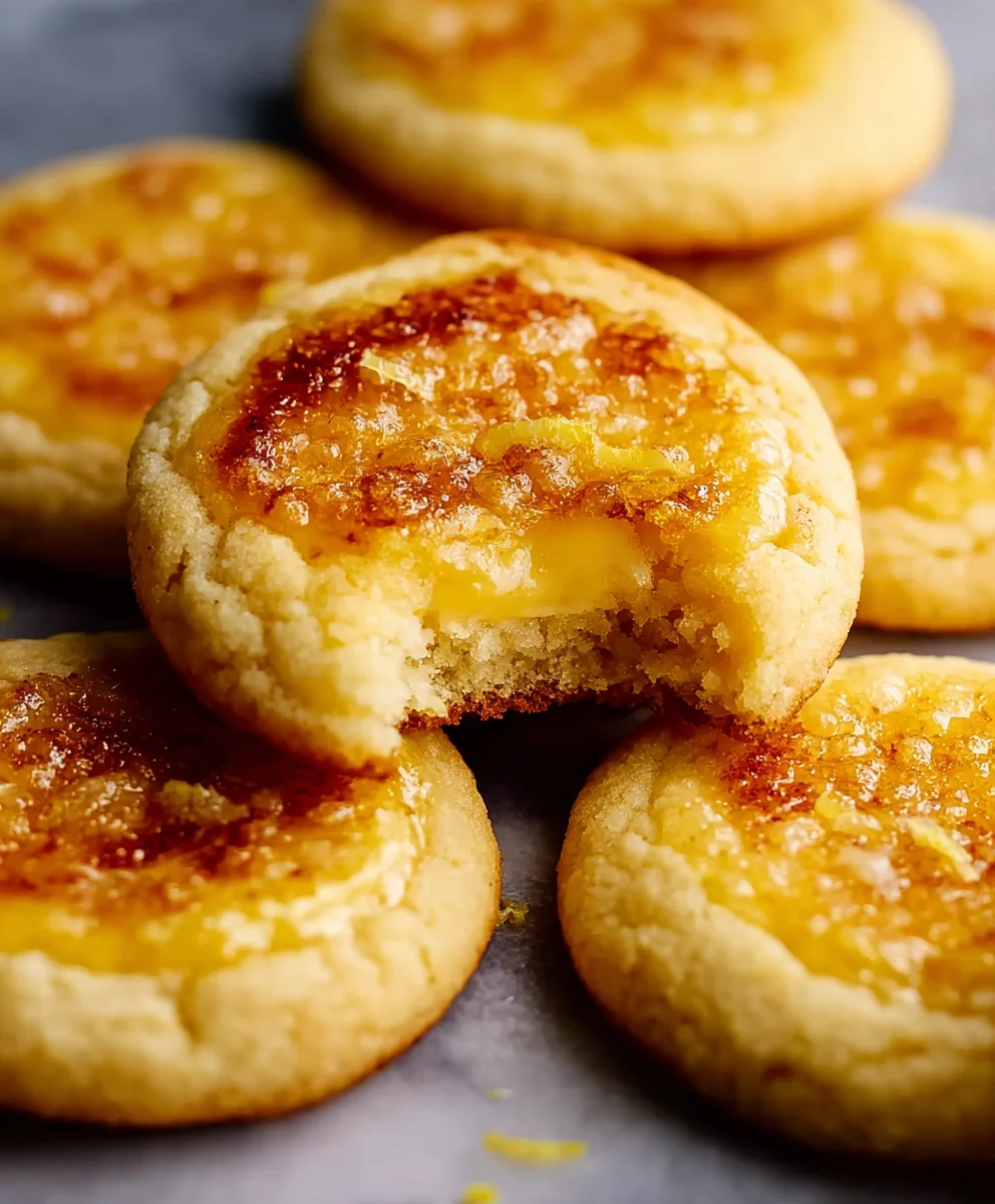Lemon Crème Brûlée Cookies-Delectable Dessert Treat