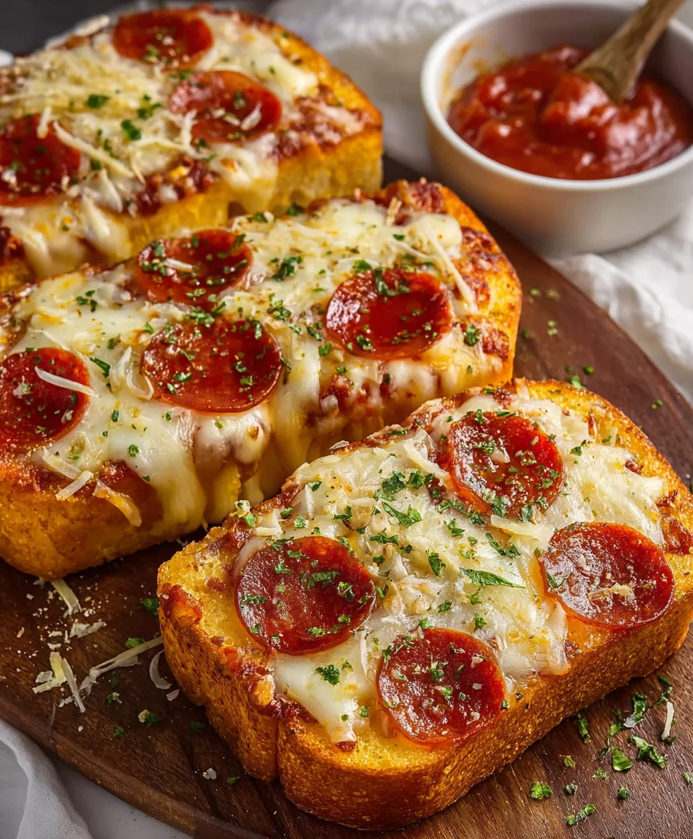 Texas Toast Garlic Bread Pizza Recipe-Quick & Easy