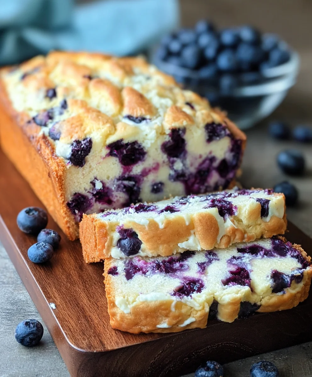Blueberry Cream Cheese Bread-Easy Delicious Bake