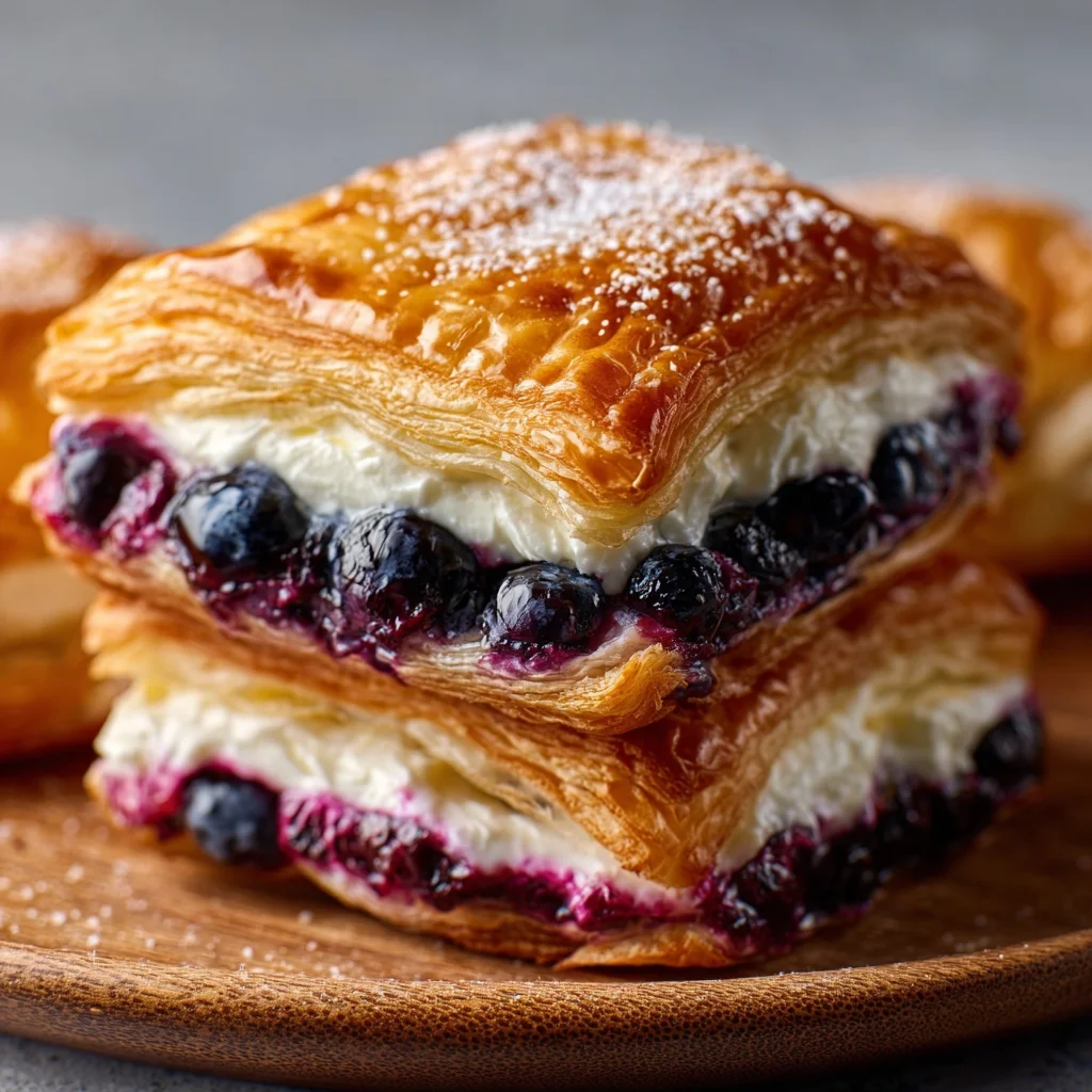 Blueberry Cream Cheese Puff Pastry Delight