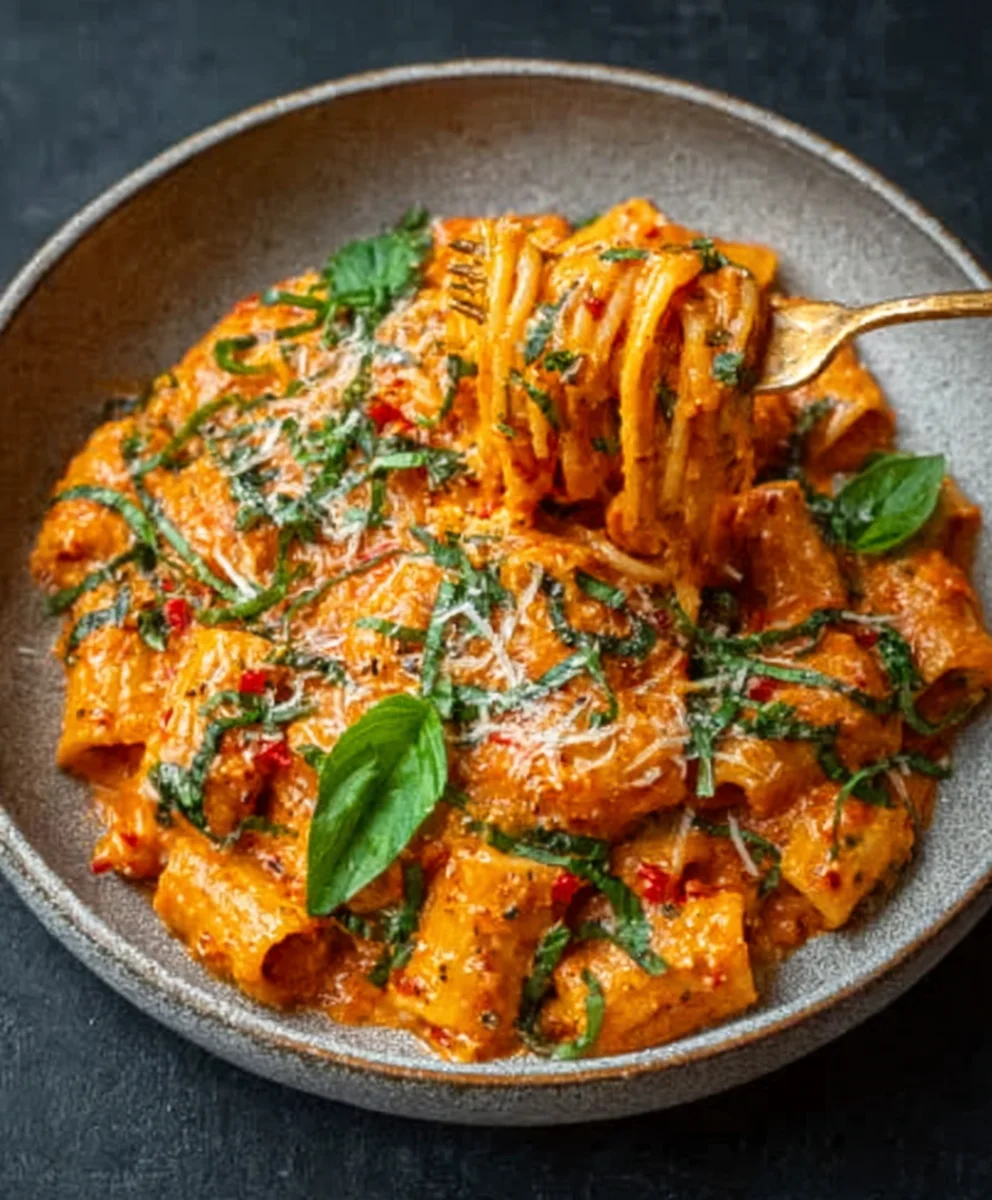 Creamy Tomato Garlic Pasta Recipe-Quick & Easy Dinner