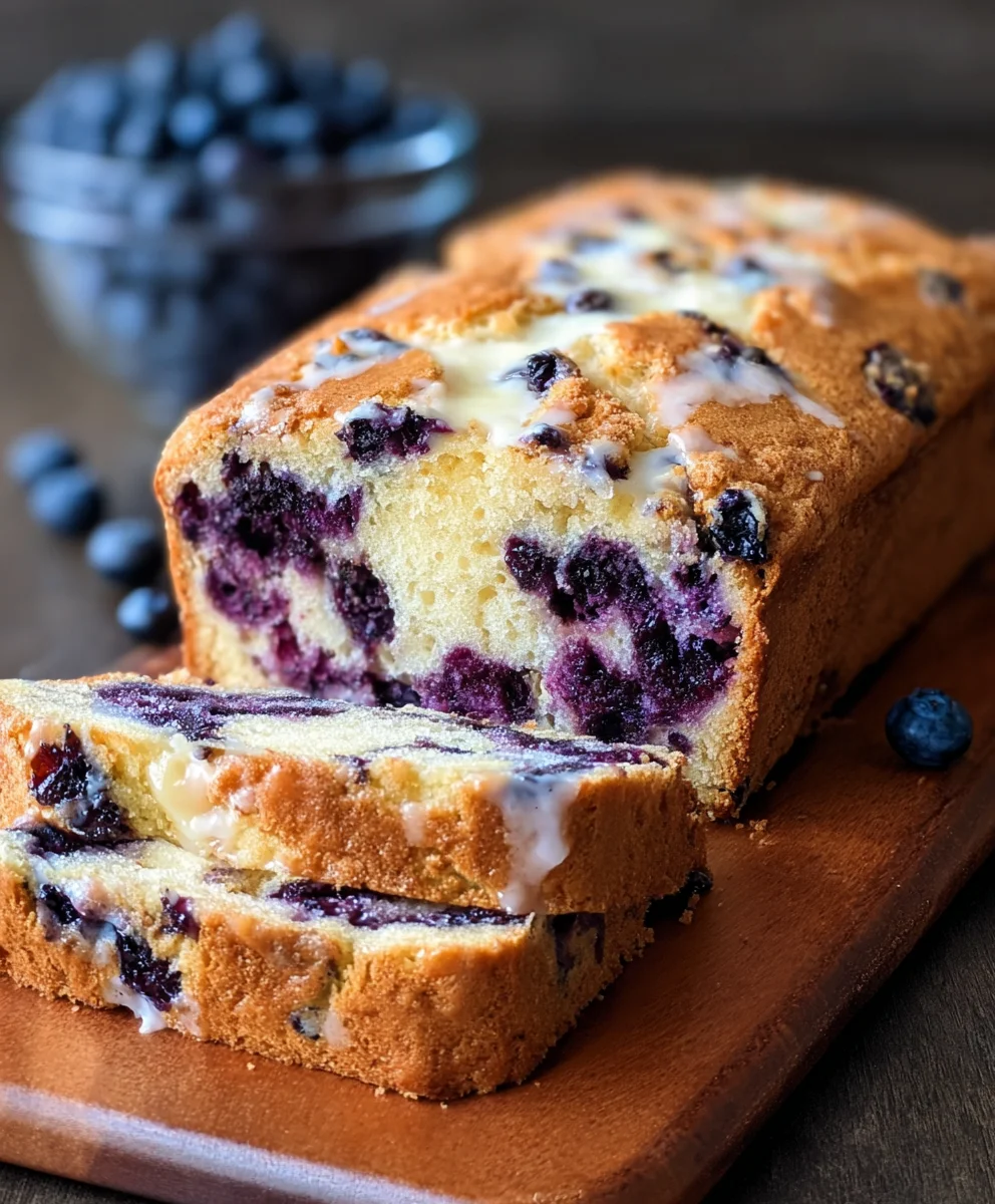 Blueberry Cream Cheese Bread-Easy Delicious Bake