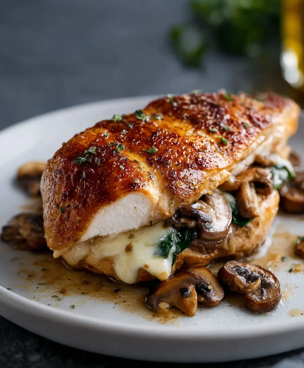 Quick Mushroom Stuffed Chicken Breast Easy Recipe