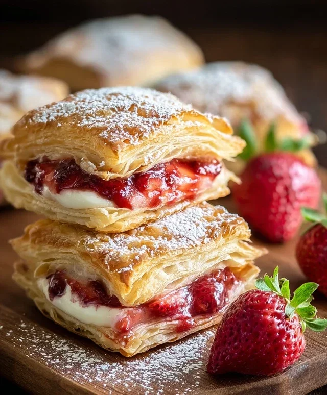Strawberry Flaky Puffs