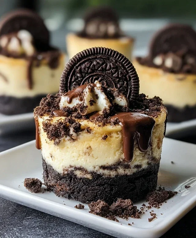 Oreo Overload Stuffed Mini Cheesecake