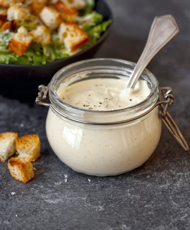Homemade Creamy Caesar Salad Dressing