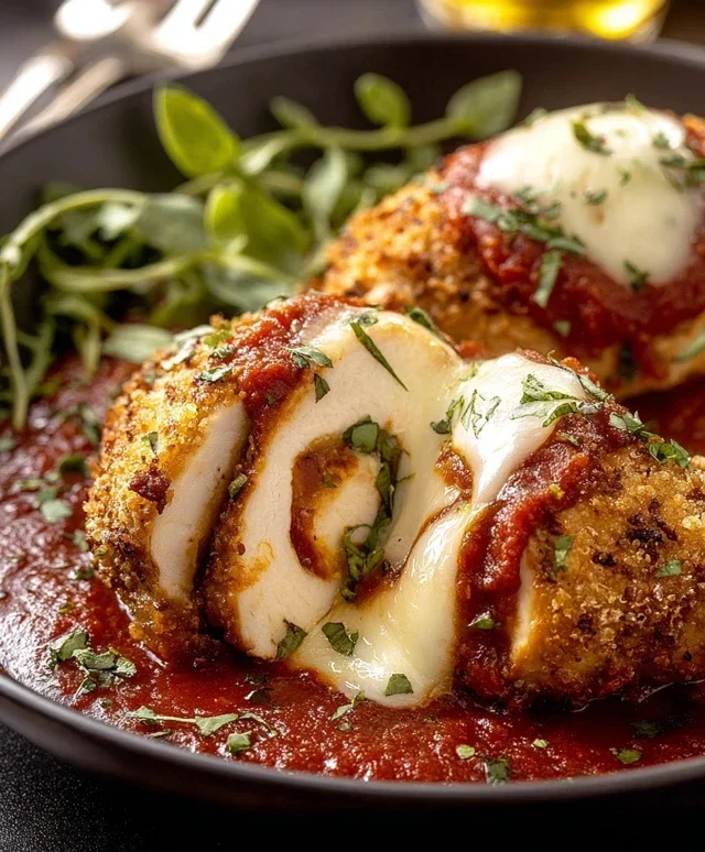 Stuffed Chicken Parmesan Dish