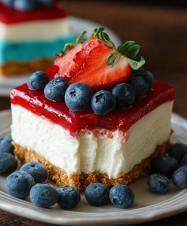 No Bake Patriotic Cheesecake
