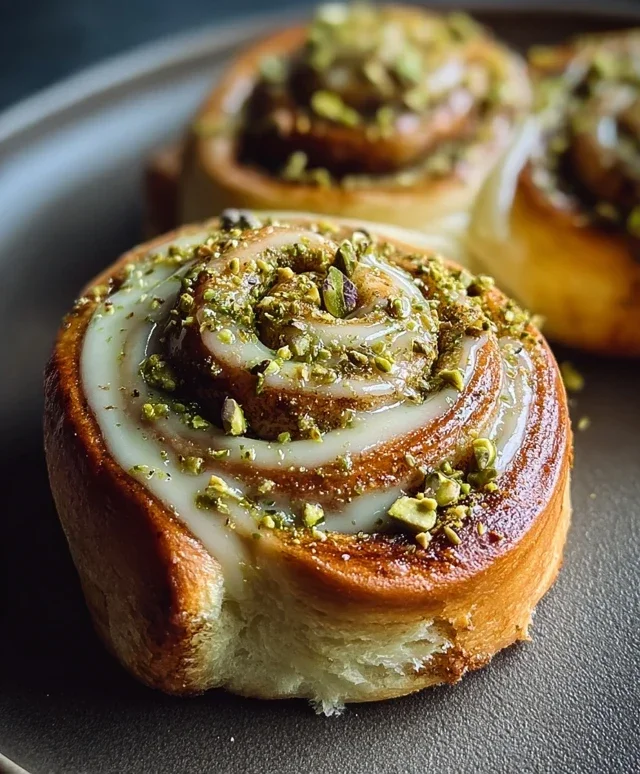 Small Batch Pistachio Cream Cinnamon Rolls