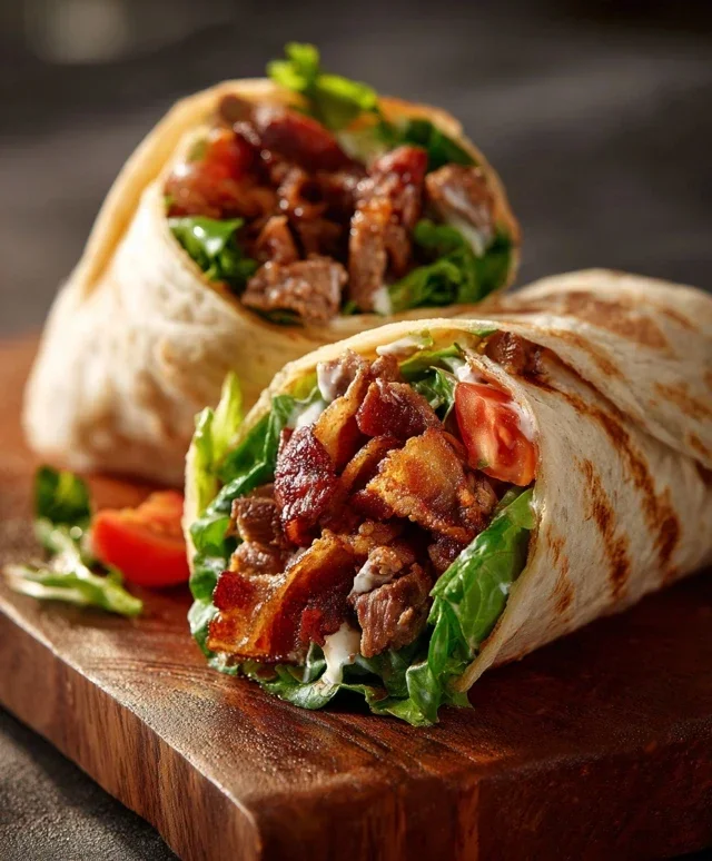 Crispy Chicken Beef Beef Bacon Ranch Wrap