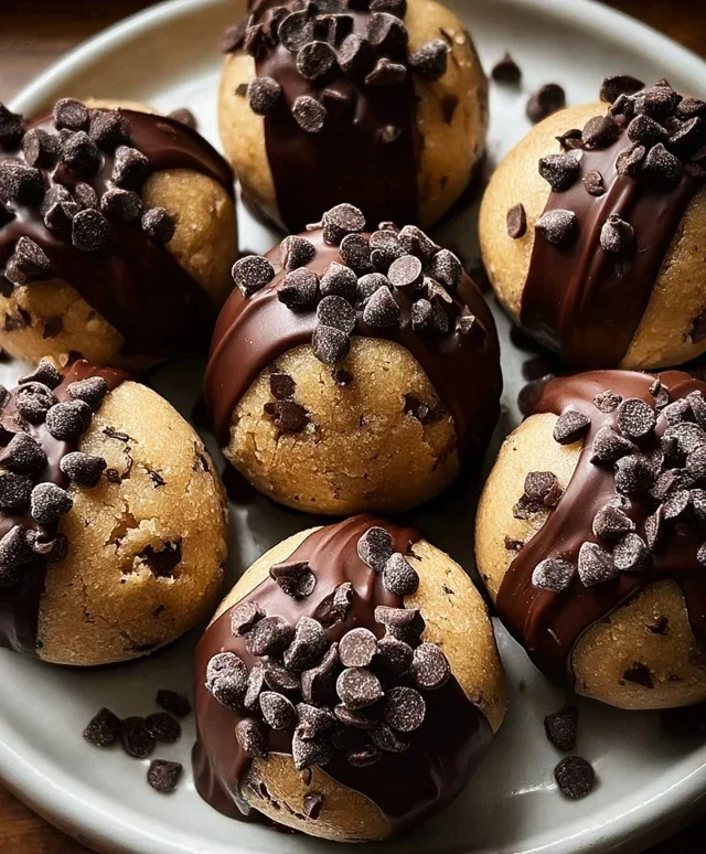 Chocolate-Dipped Cookie Dough Bites