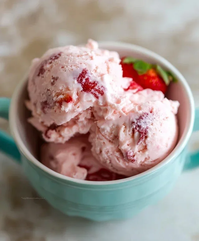 Homemade Strawberry Ice Cream
