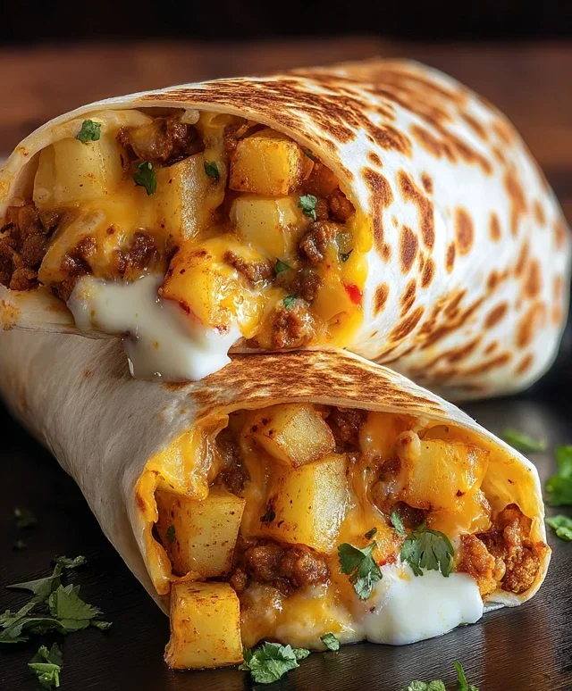 Cheesy Potato Burritos