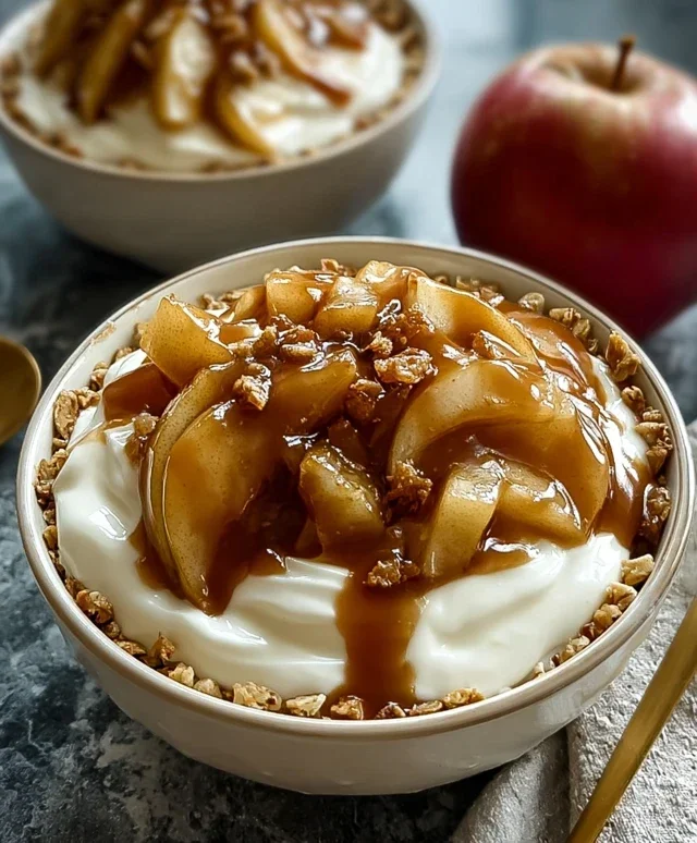 Caramel Apple Pie Yogurt Bowl