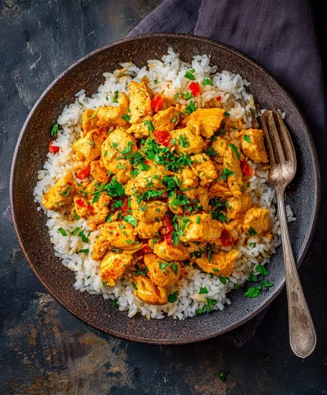 High Protein Creamy Cajun Chicken Rice