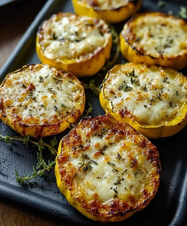 Cheesy Baked Squash Rounds