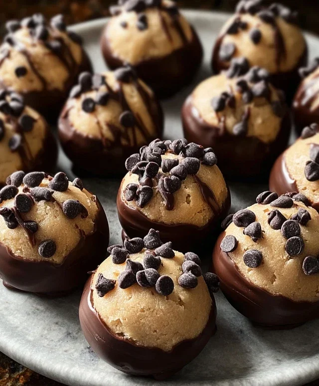 Chocolate-Dipped Cookie Dough Bites