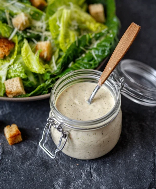 Homemade Creamy Caesar Salad Dressing