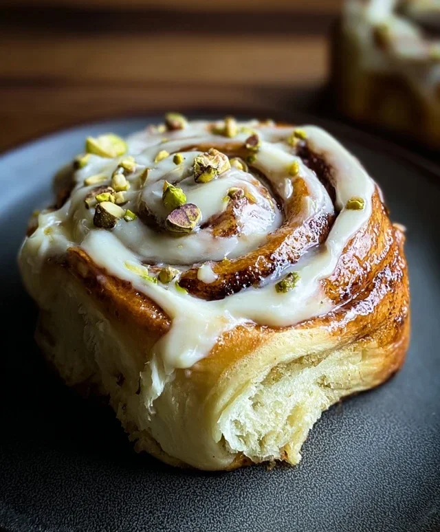 Small Batch Pistachio Cream Cinnamon Rolls